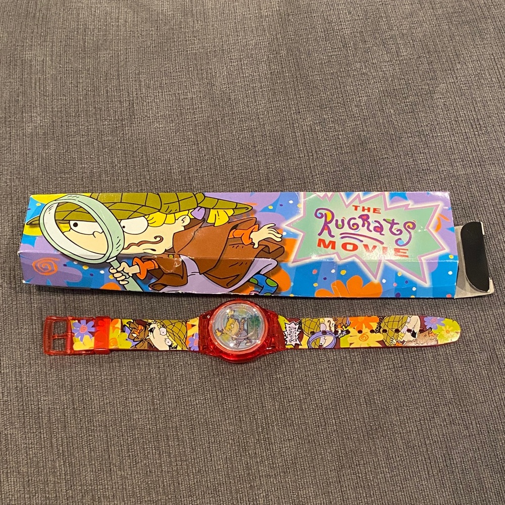 1998 Rugrats Movie Watch from Burger King - Angelica - Floating Flowers    toys